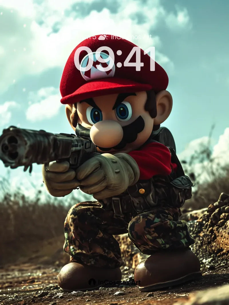 Tactical Hero Wallpaper with Camo Edge