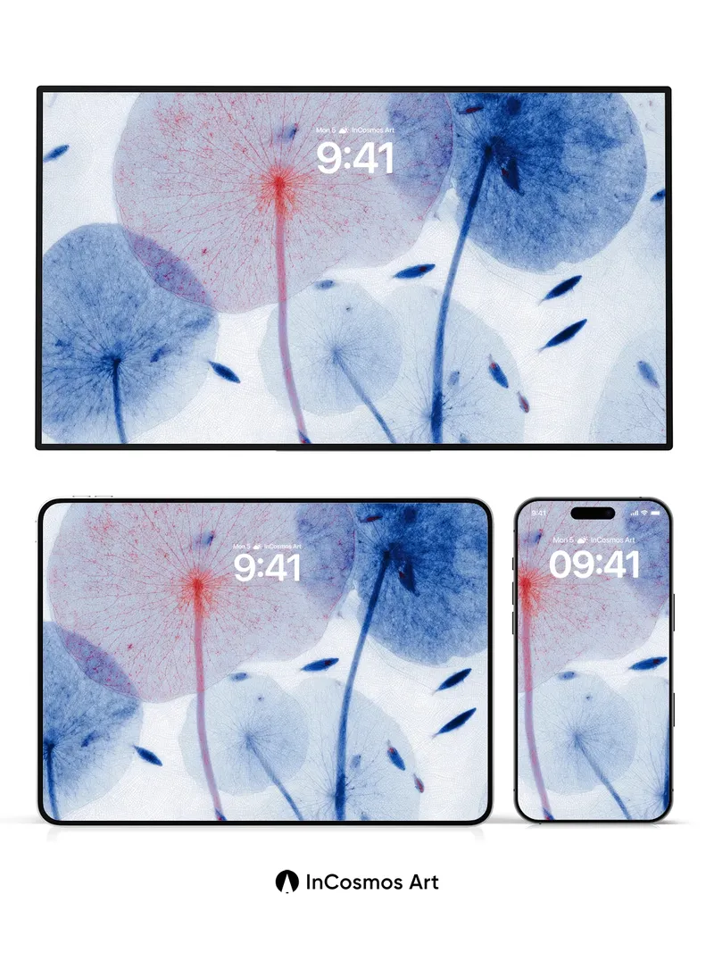 Serenity Bloom Wallpaper with Ethereal Stems