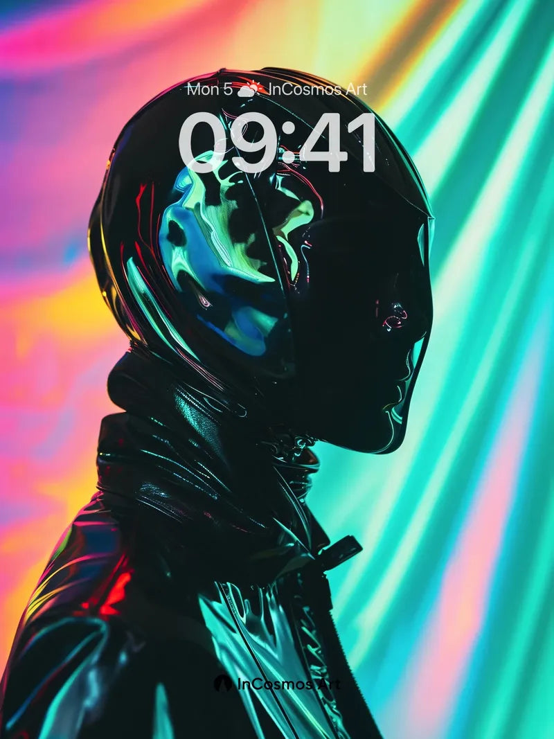 Neon Shadow Wallpaper with Liquid Light