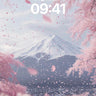 Serenity Bloom Wallpaper with Cherry Frame wallpaper for iPhone, iPad & Mac