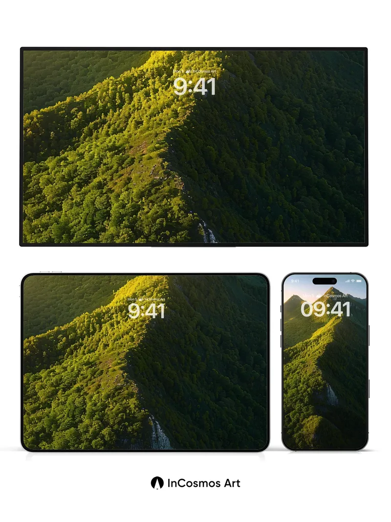 Golden Ridge Wallpaper with Sunlit Canopy