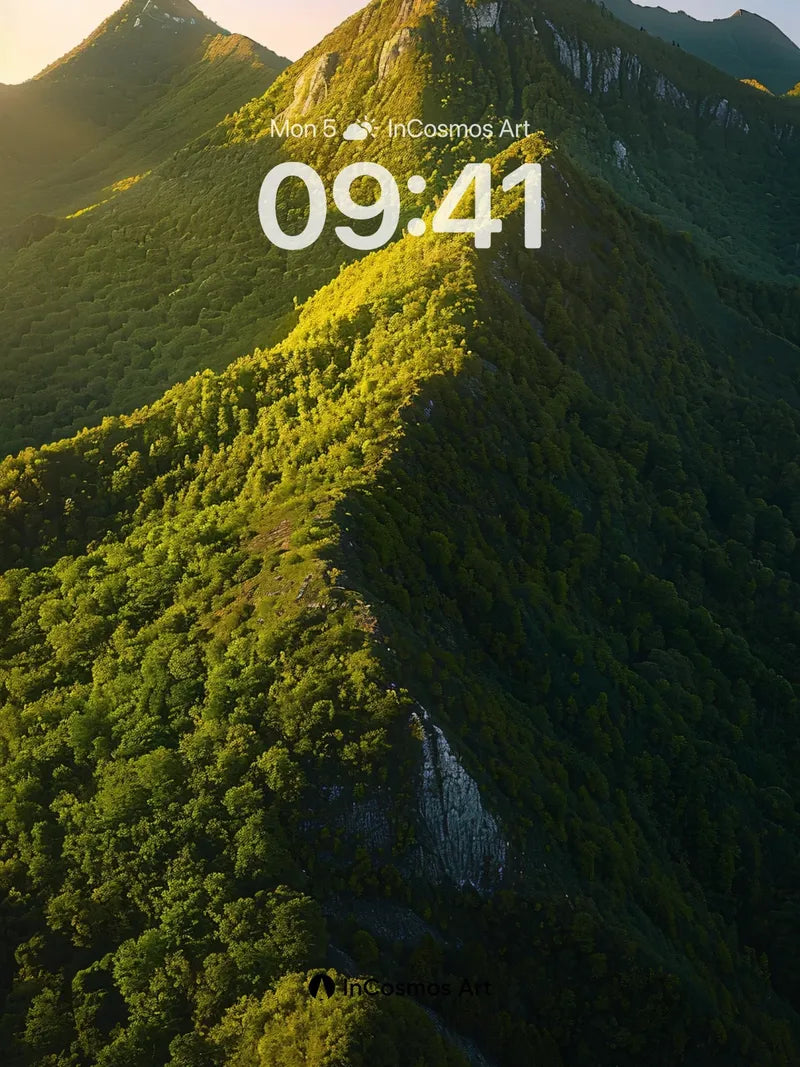 Golden Ridge Wallpaper with Sunlit Canopy