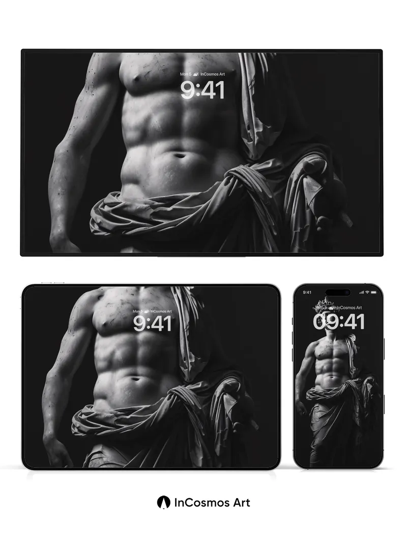 Stone Silence Wallpaper with Crowned Gaze