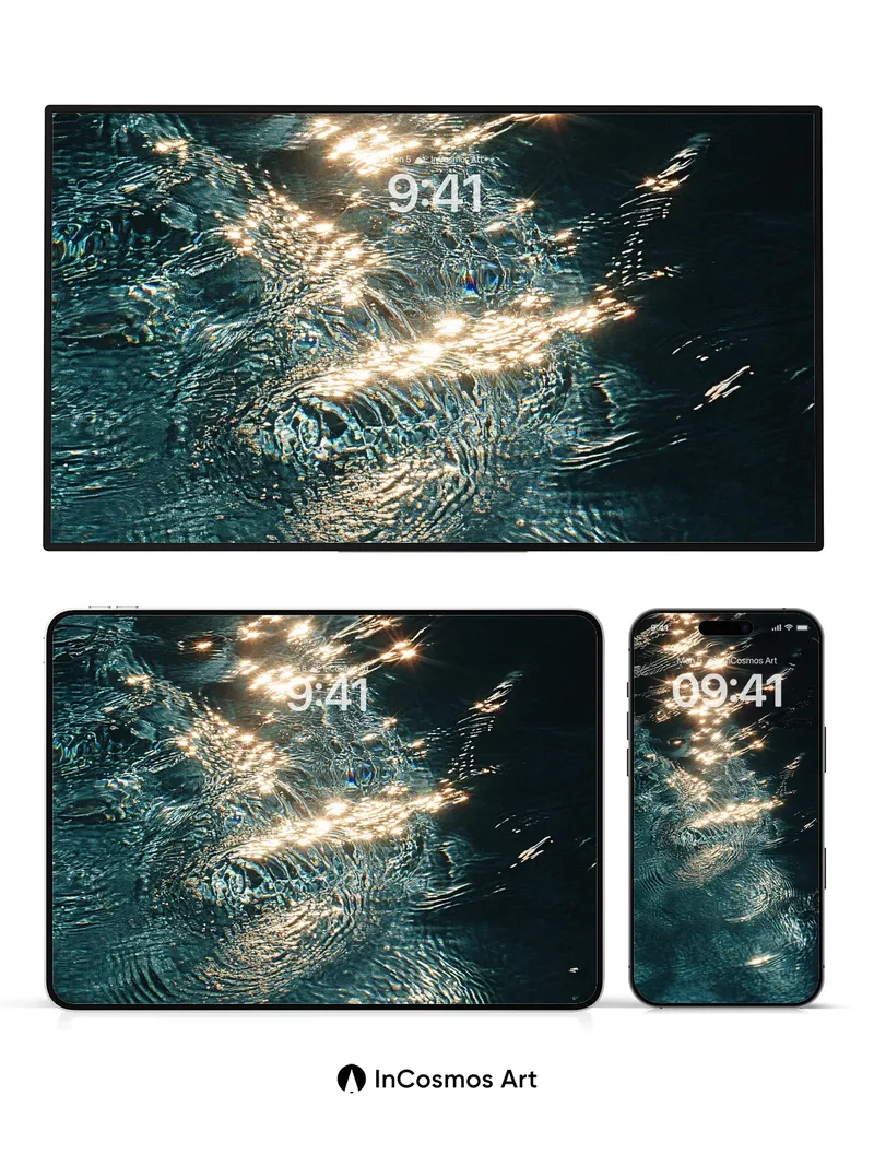 Liquid Starlight Wallpaper with Dappled Reflections