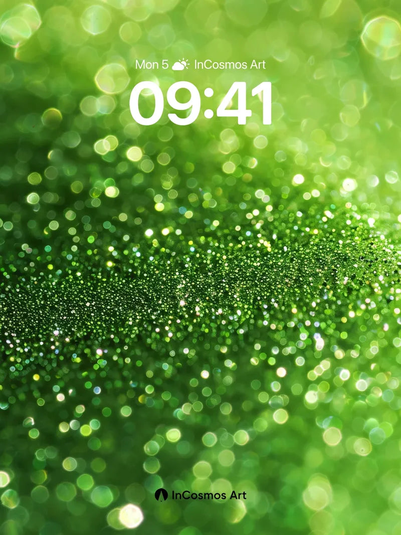 Emerald Sparkle Wallpaper with Light Dust wallpaper for iPhone, iPad & Mac
