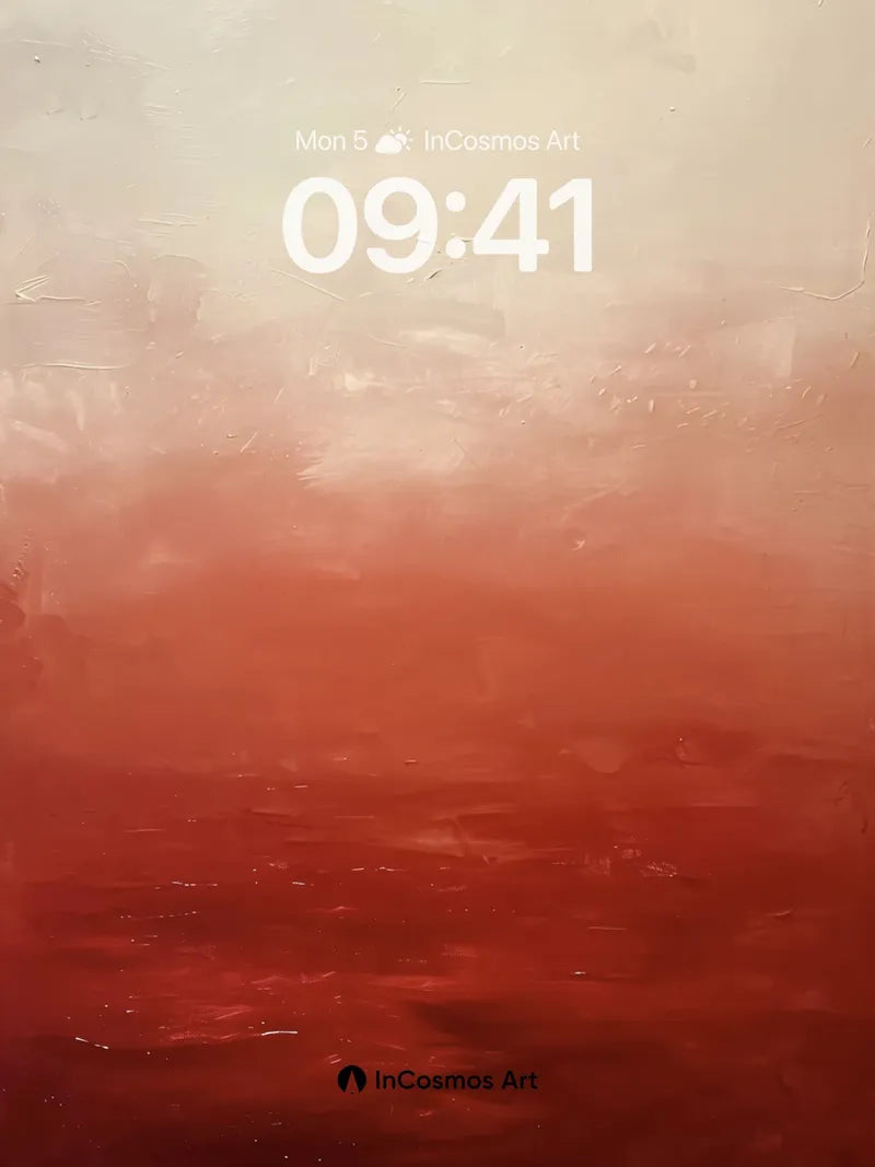 Crimson Horizon Wallpaper with Faded Sky