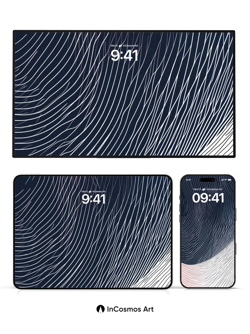 Silken Currents Wallpaper with Whispering Lines