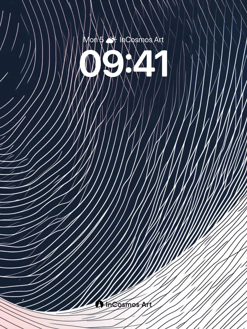 Silken Currents Wallpaper with Whispering Lines
