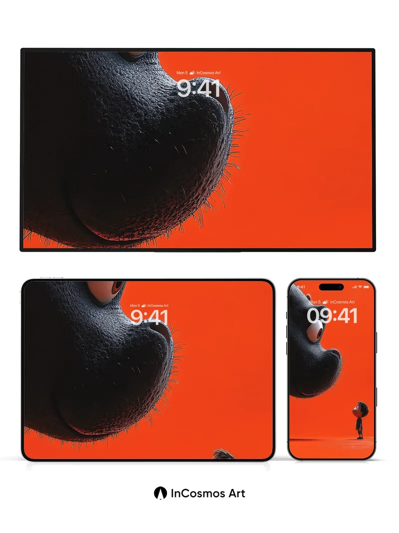 Wonderful Encounter Wallpaper with Giant Bear