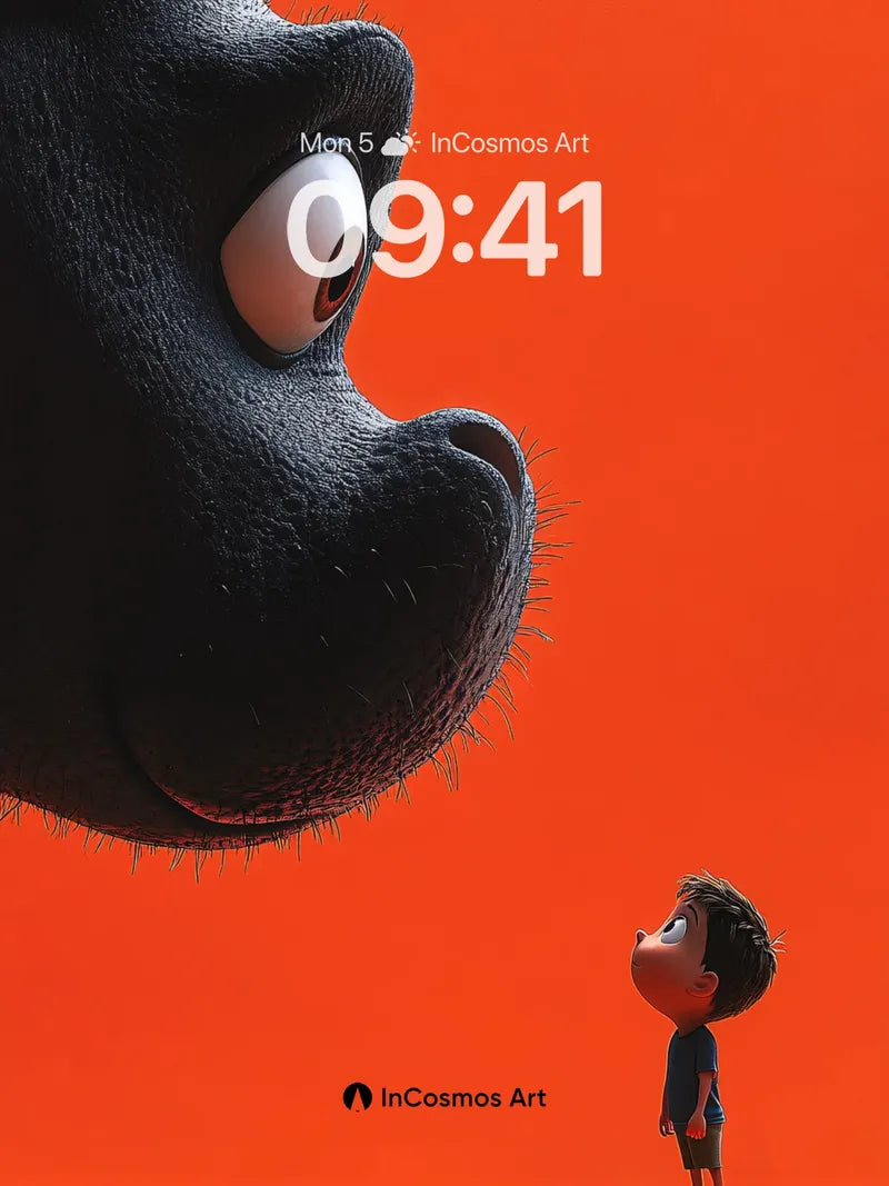 Wonderful Encounter Wallpaper with Giant Bear