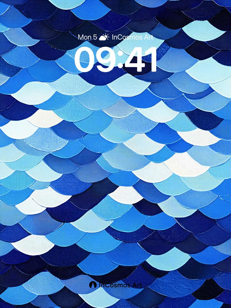 Deep Sea Scale Wallpaper with Luminous Depths