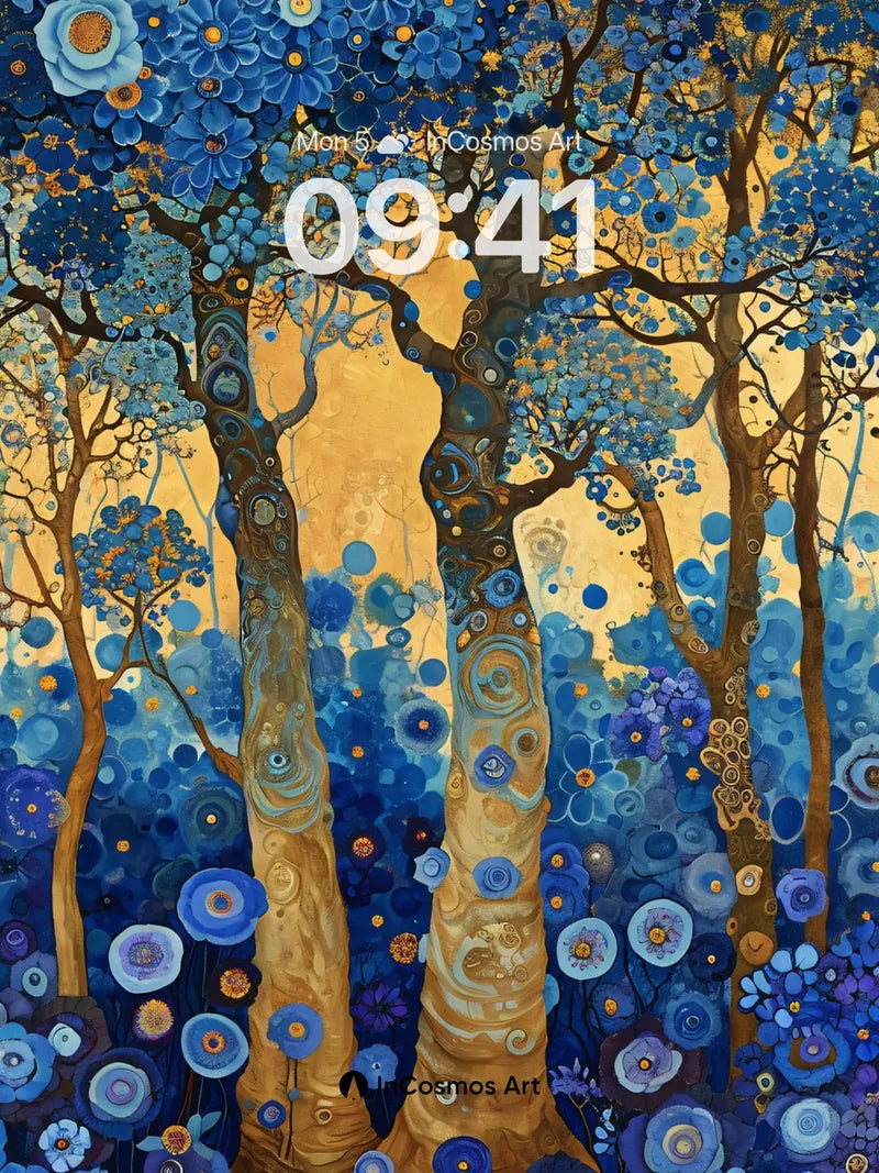 Sapphire Grove Wallpaper with Whirlpool Trunks