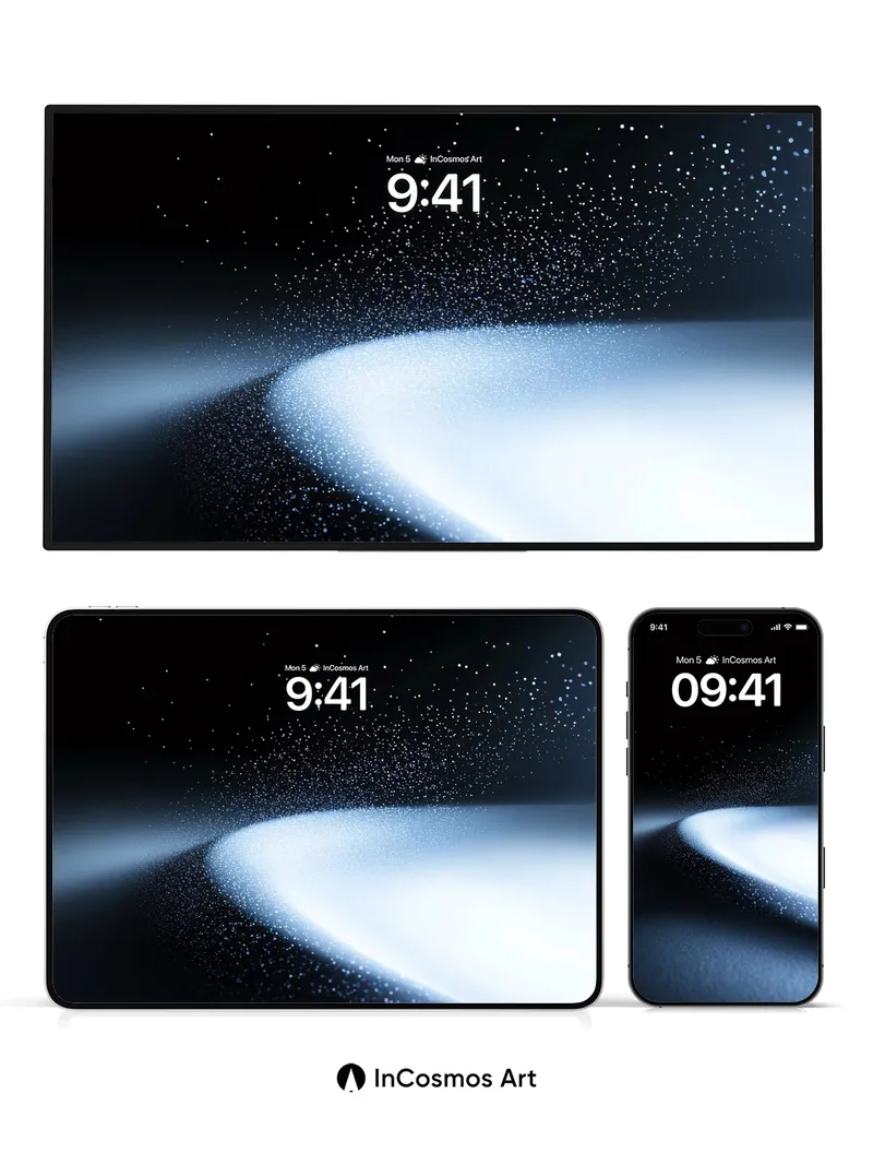 Cosmic Dust Wallpaper with Ethereal Light Flow