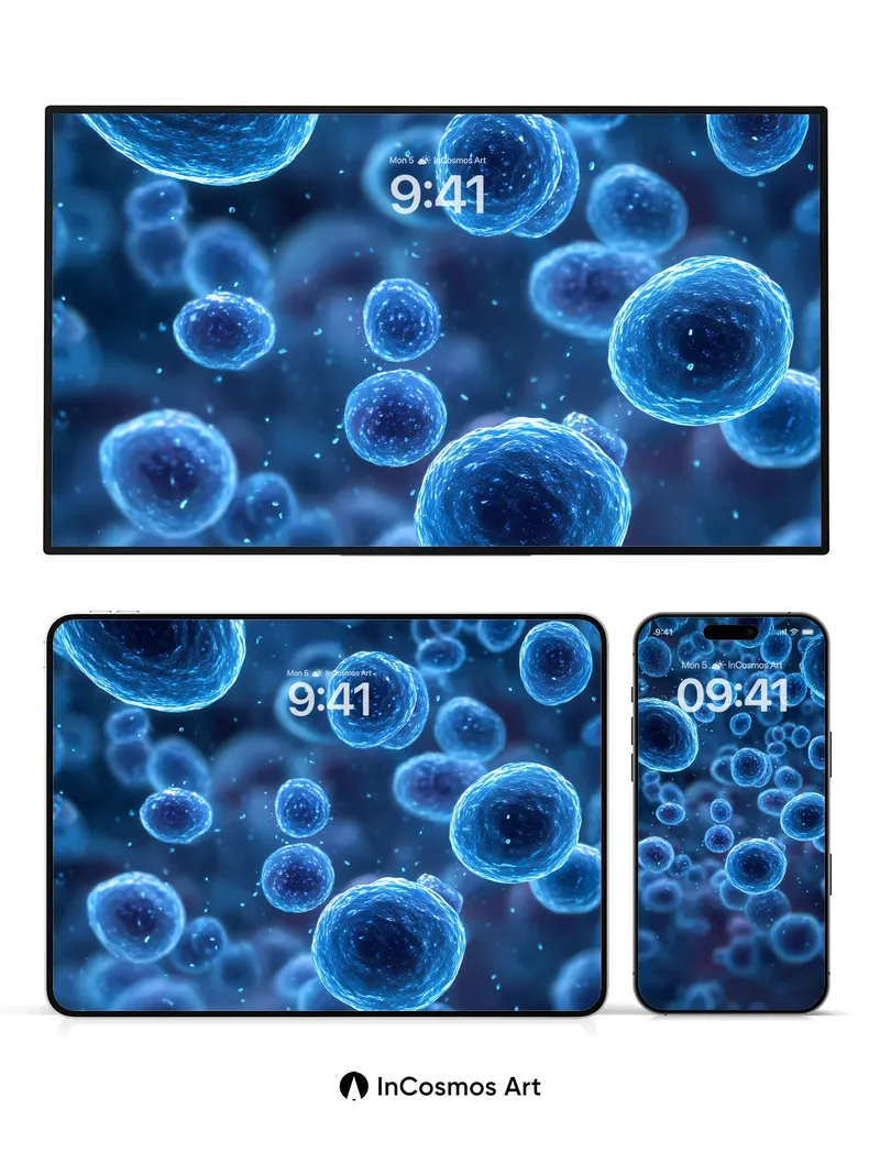 Luminous Sphere Wallpaper with Cosmic Depth