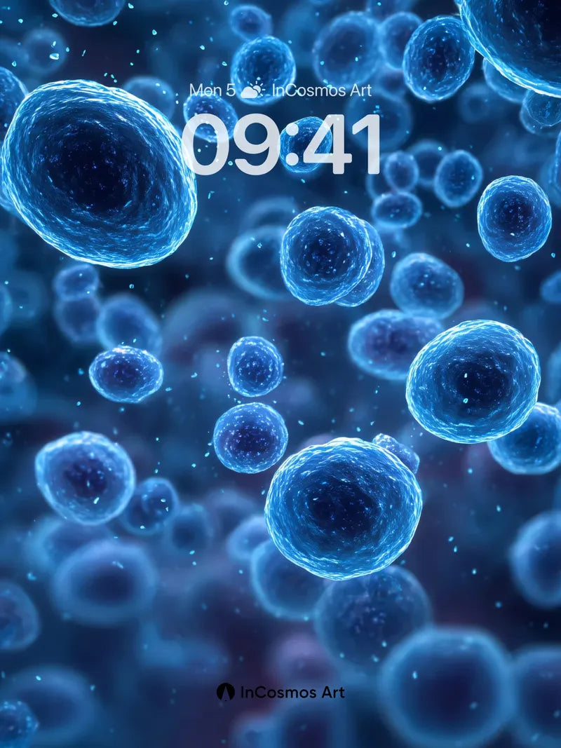 Luminous Sphere Wallpaper with Cosmic Depth