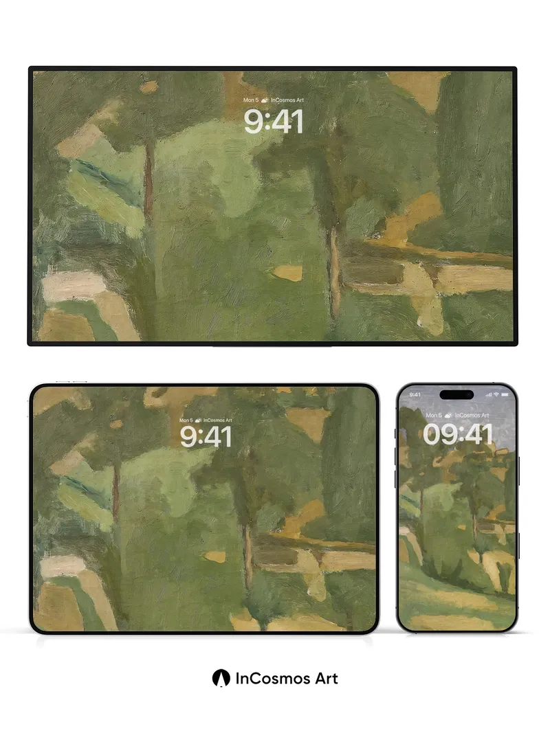 Whispering Canopy Wallpaper with Sunlit Gaps