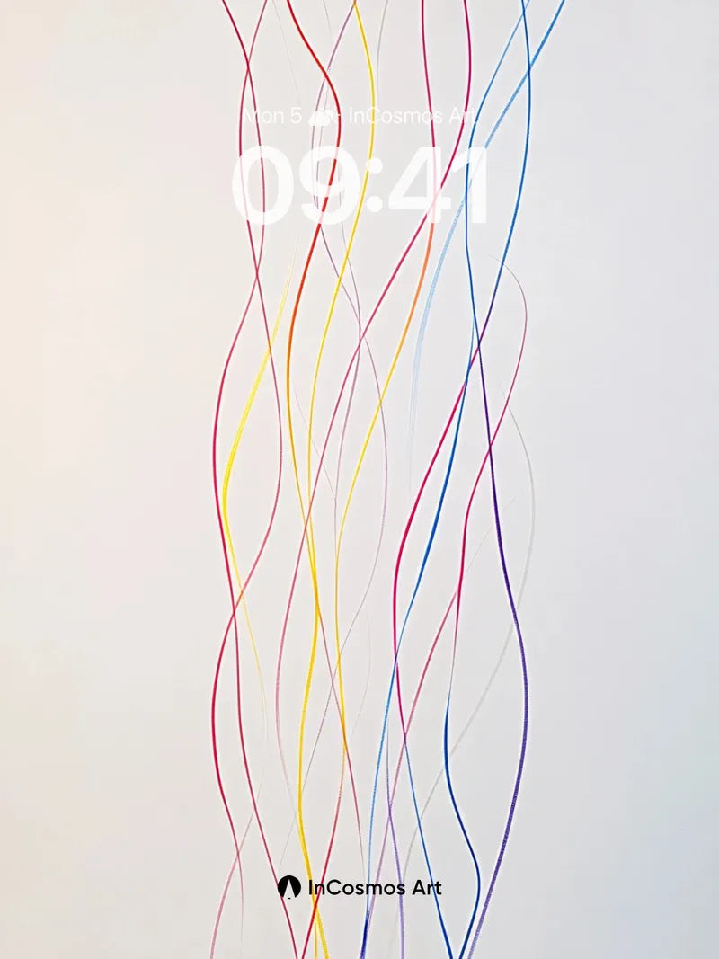 Serpentine Light Wallpaper with Floating Threads