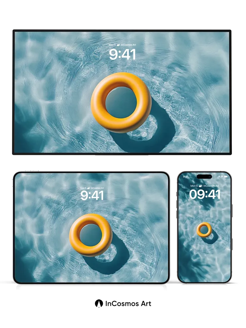 Sunlit Float Wallpaper with Liquid Light