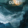Frost-Carved Abyss Wallpaper with Golden Veins wallpaper for iPhone, iPad & Mac