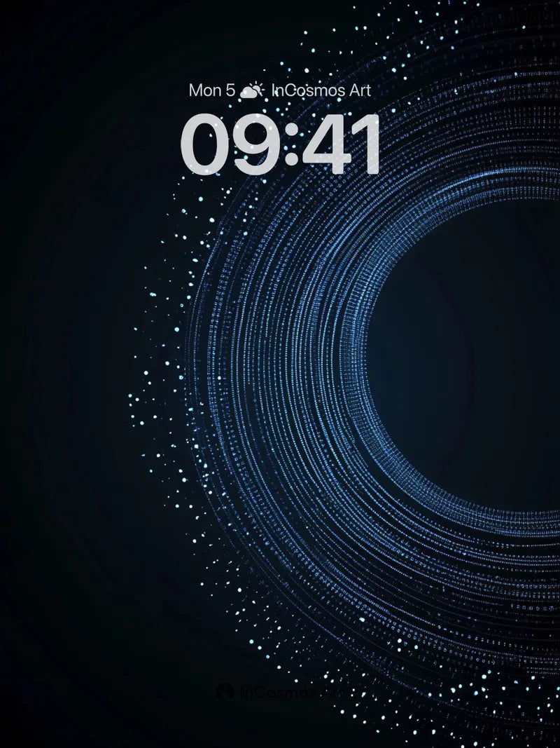 Neon Spiral Wallpaper with Cosmic Trails