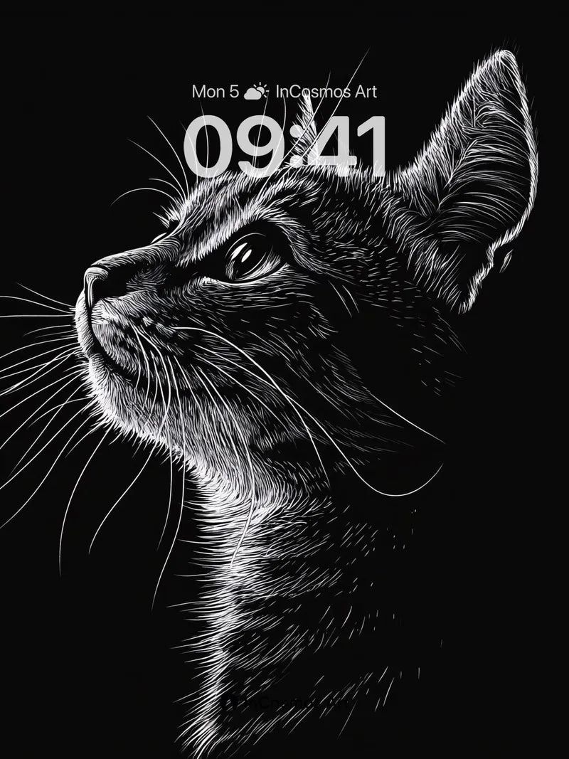 Silent Watcher Wallpaper with Etched Fur