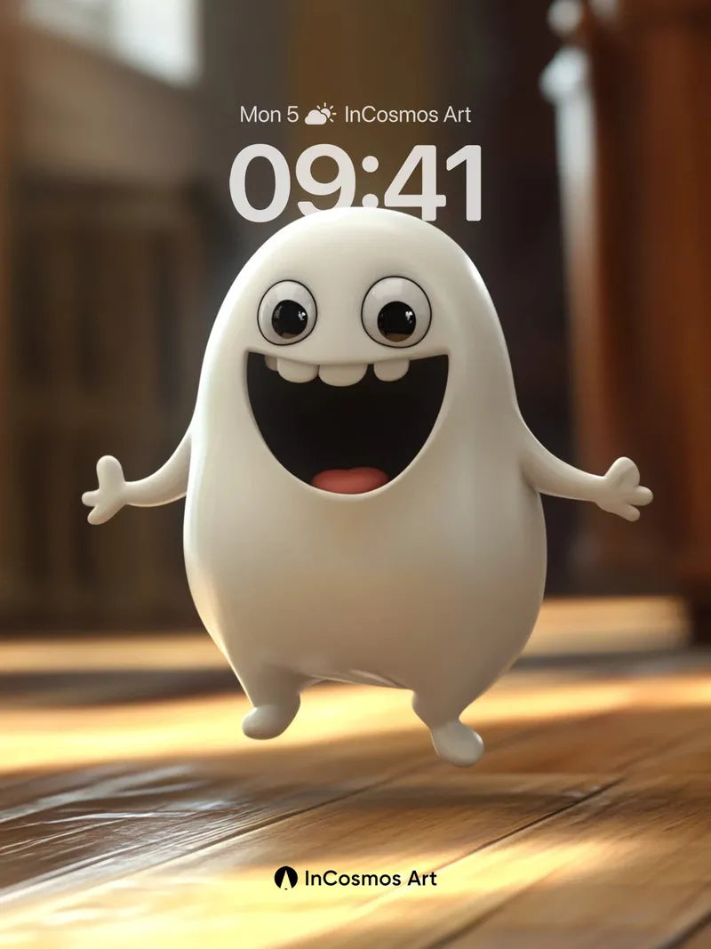 Joyful Ghost Wallpaper with Floating Laughter wallpaper for iPhone, iPad & Mac