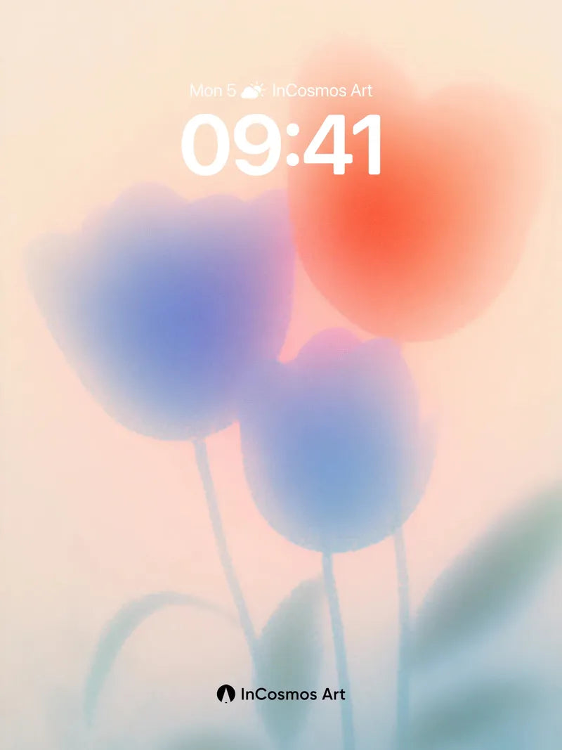 Soft Hush Floral Wallpaper with Ethereal Glow