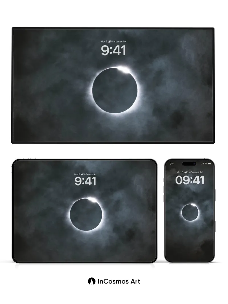 Eclipse Veil Wallpaper with Celestial Edge