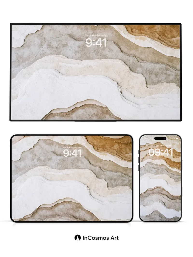 Sedimentary Hush Wallpaper with Earth's Breath