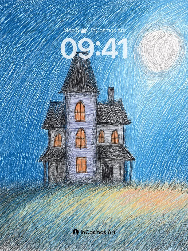 Whispering Moonlight Wallpaper with Haunted Elegance