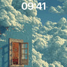 Cloud-Cradled Window Wallpaper with Skyward View wallpaper for iPhone, iPad & Mac