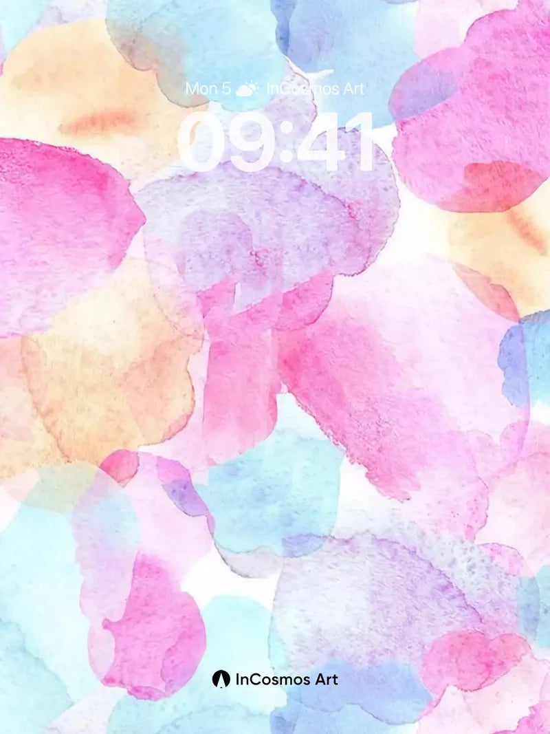 Pastel Bloom Wallpaper with Watercolor Hues