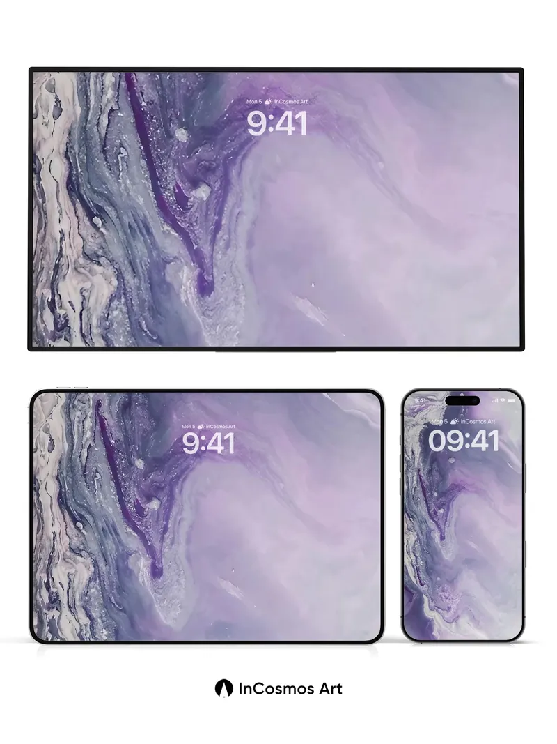 Lavender Storm Wallpaper with Ethereal Veils