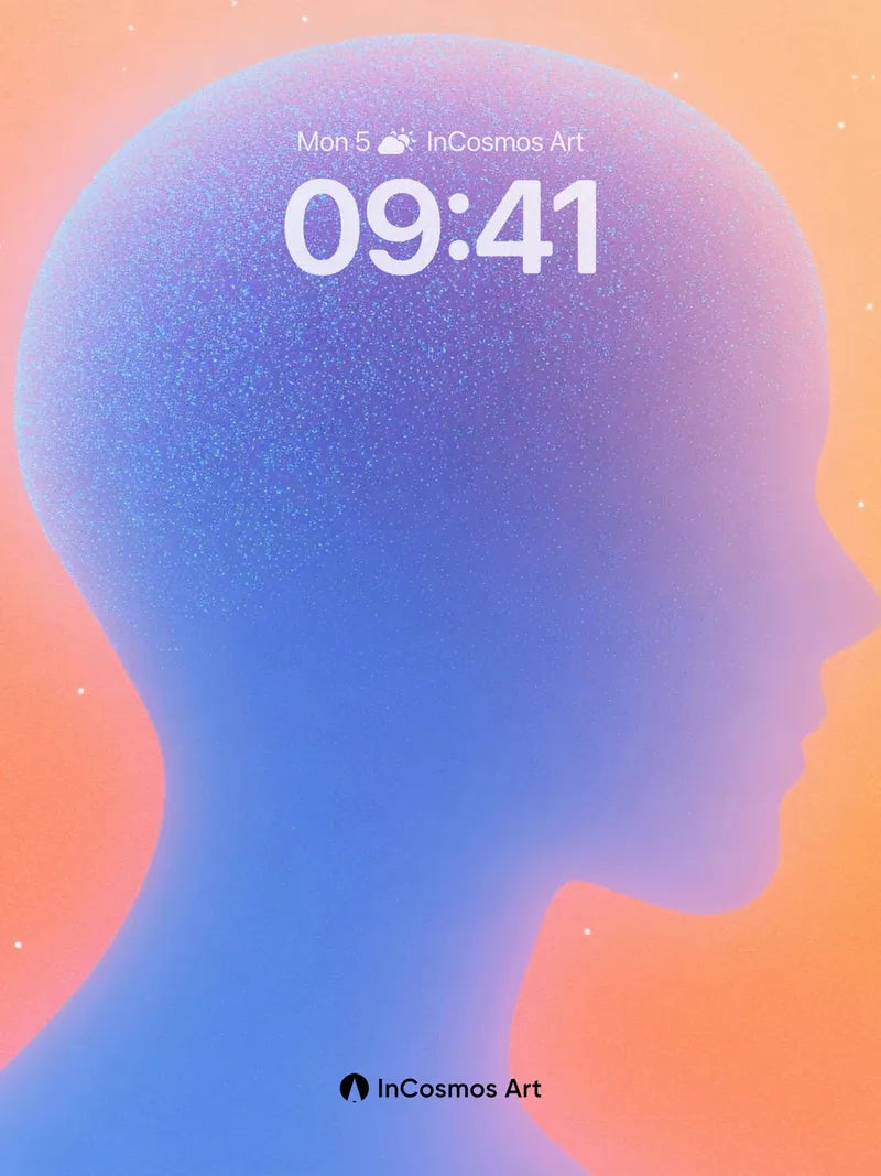 Serenity Silhouette Wallpaper with Cosmic Haze