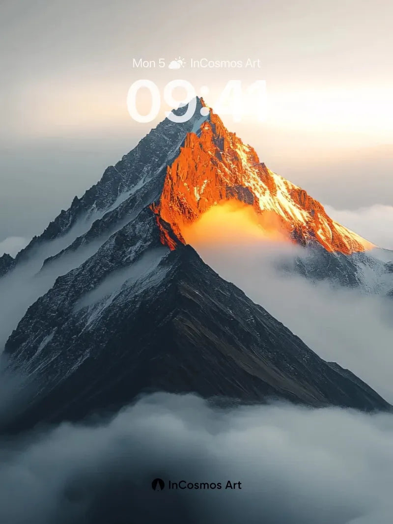 Golden Apex Wallpaper with Cloud Veil