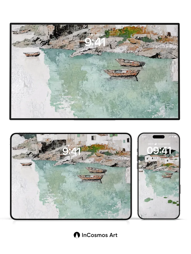 Serenity Cove Wallpaper with Weathered Textures