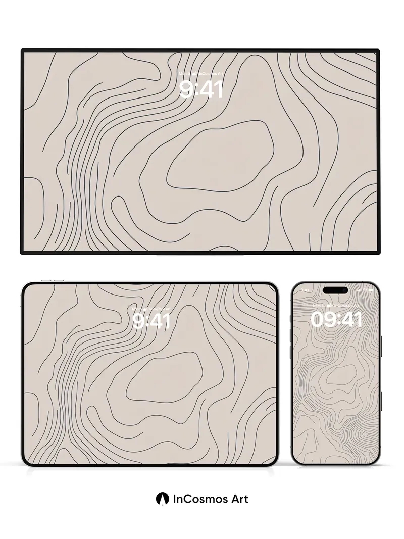 Serenity Contour Wallpaper with Whispering Lines