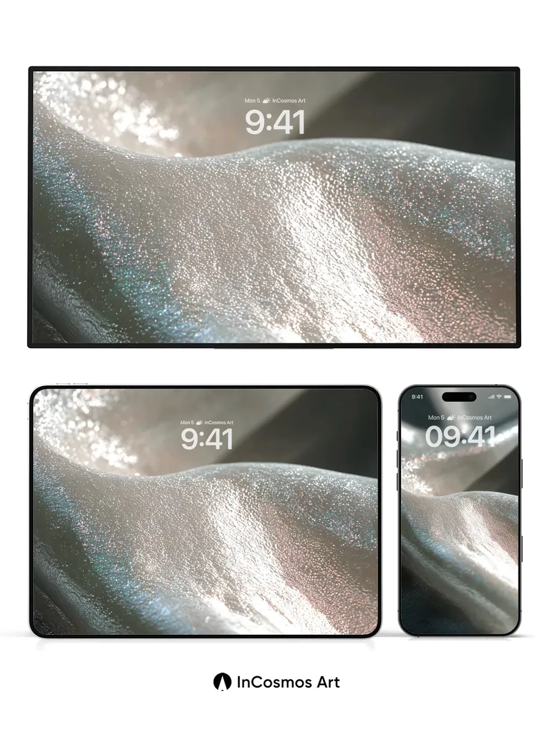 Luminous Silk Wallpaper with Iridescent Sheen