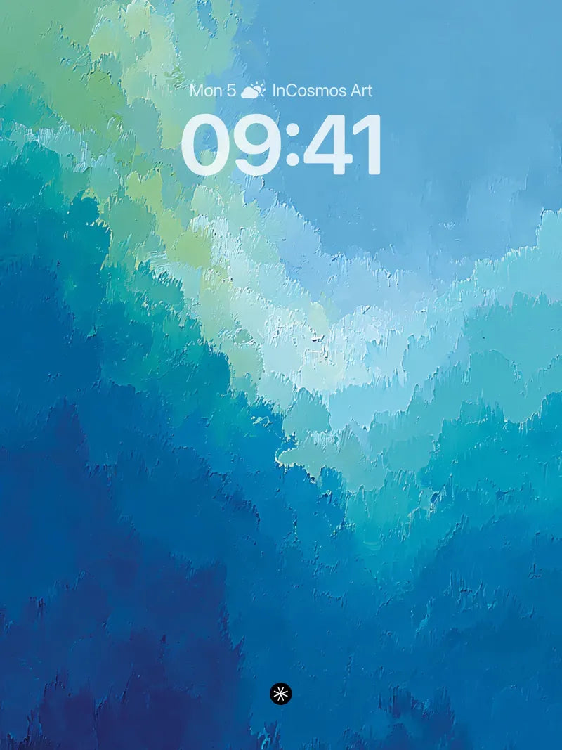 Serene Gradient Flow Wallpaper with Oceanic Depths wallpaper for iPhone, iPad & Mac