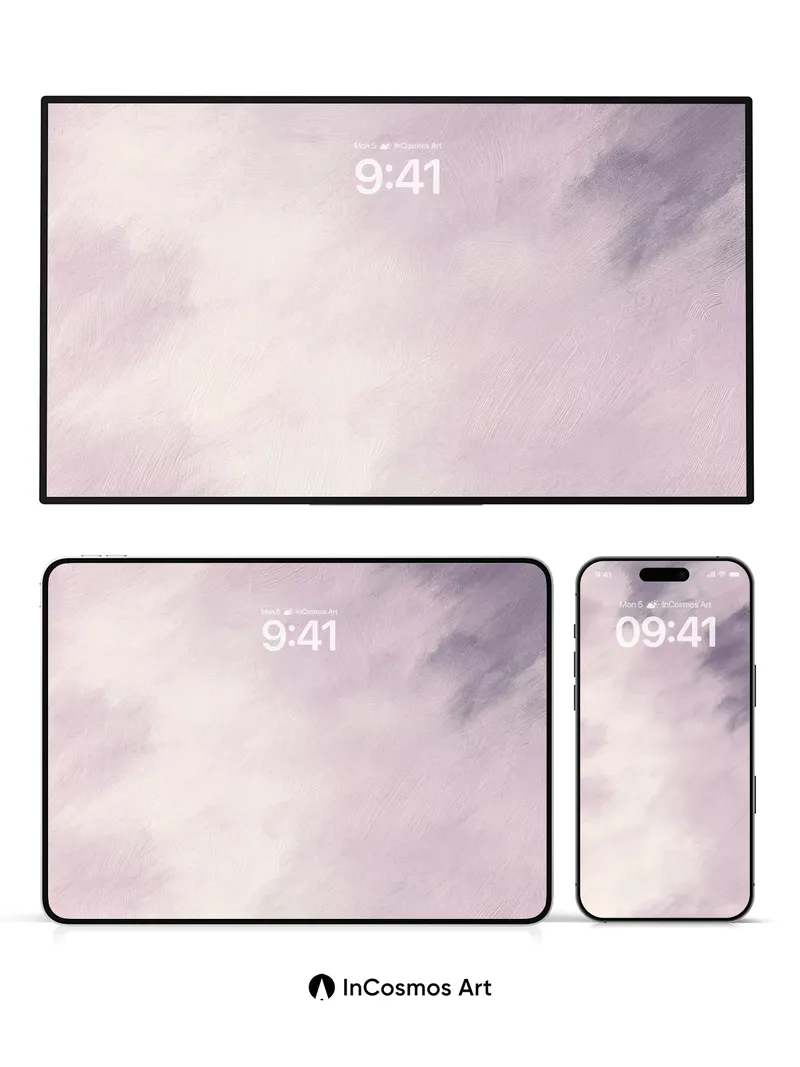 Lavender Haze Wallpaper with Soft Brushstrokes