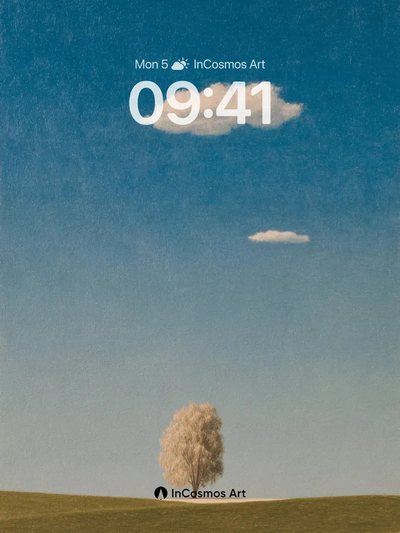 Serene Horizon Wallpaper with Solitary Tree wallpaper for iPhone, iPad & Mac