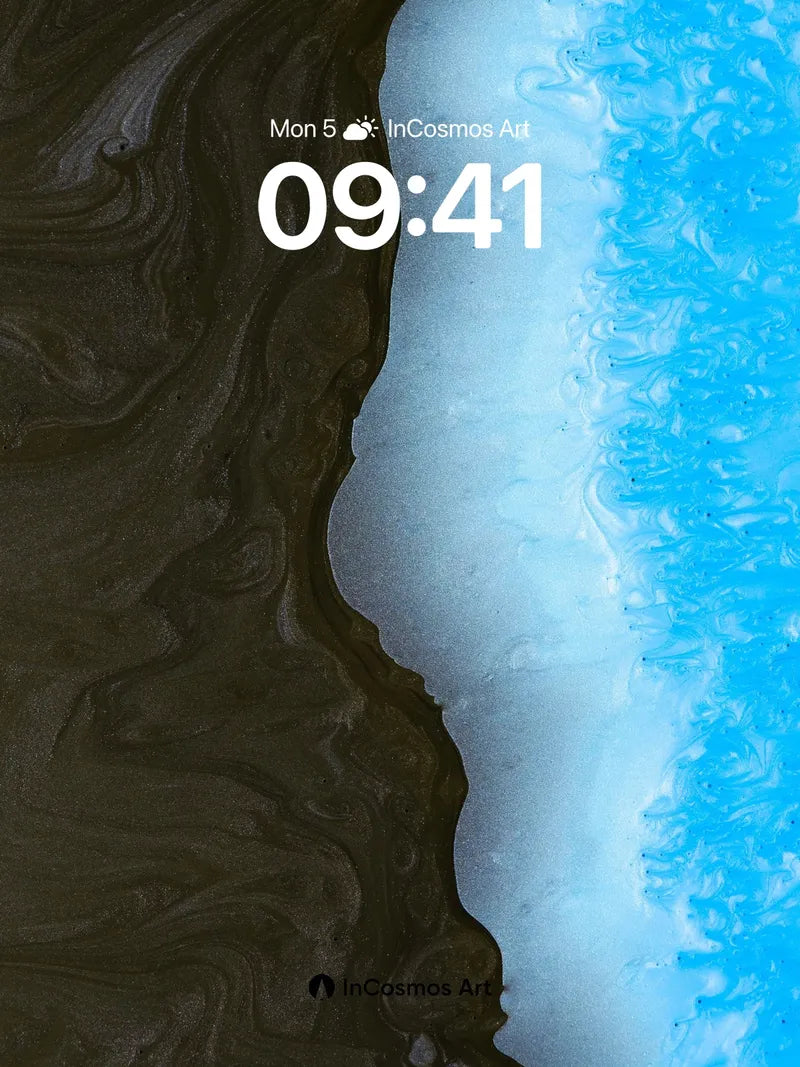 Serpentine Abyss Wallpaper with Liquid Light Edge