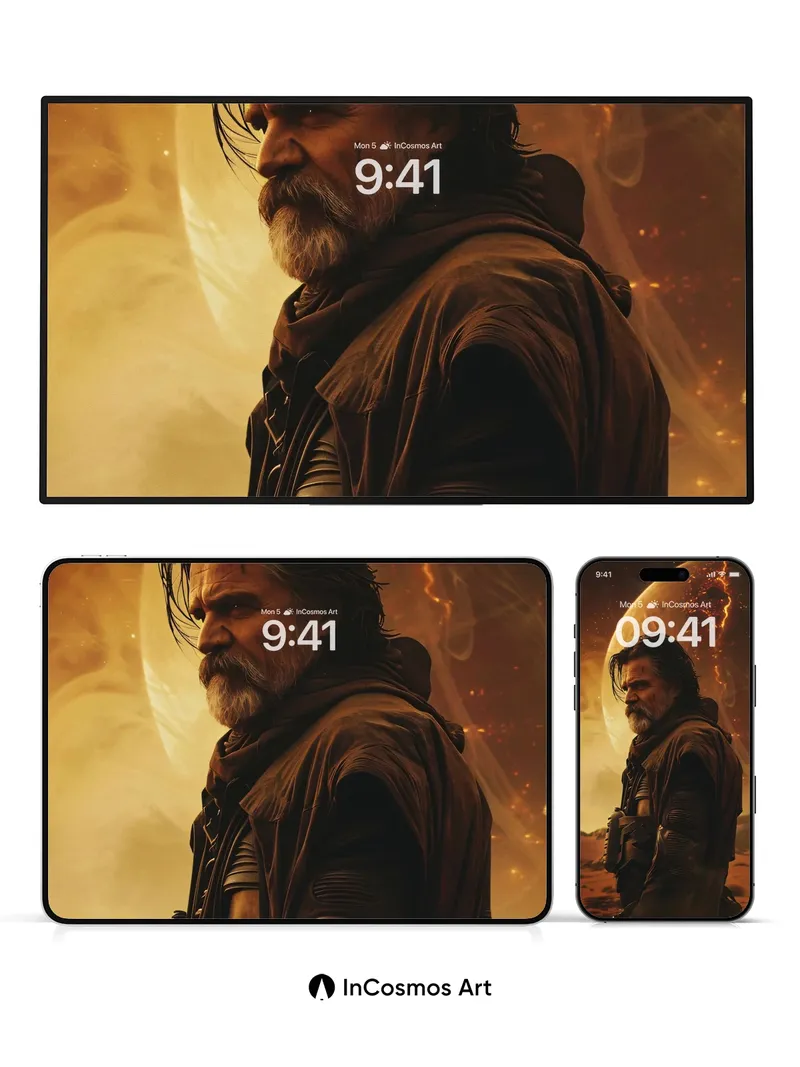 Crimson Horizon Wallpaper with Burning Planet