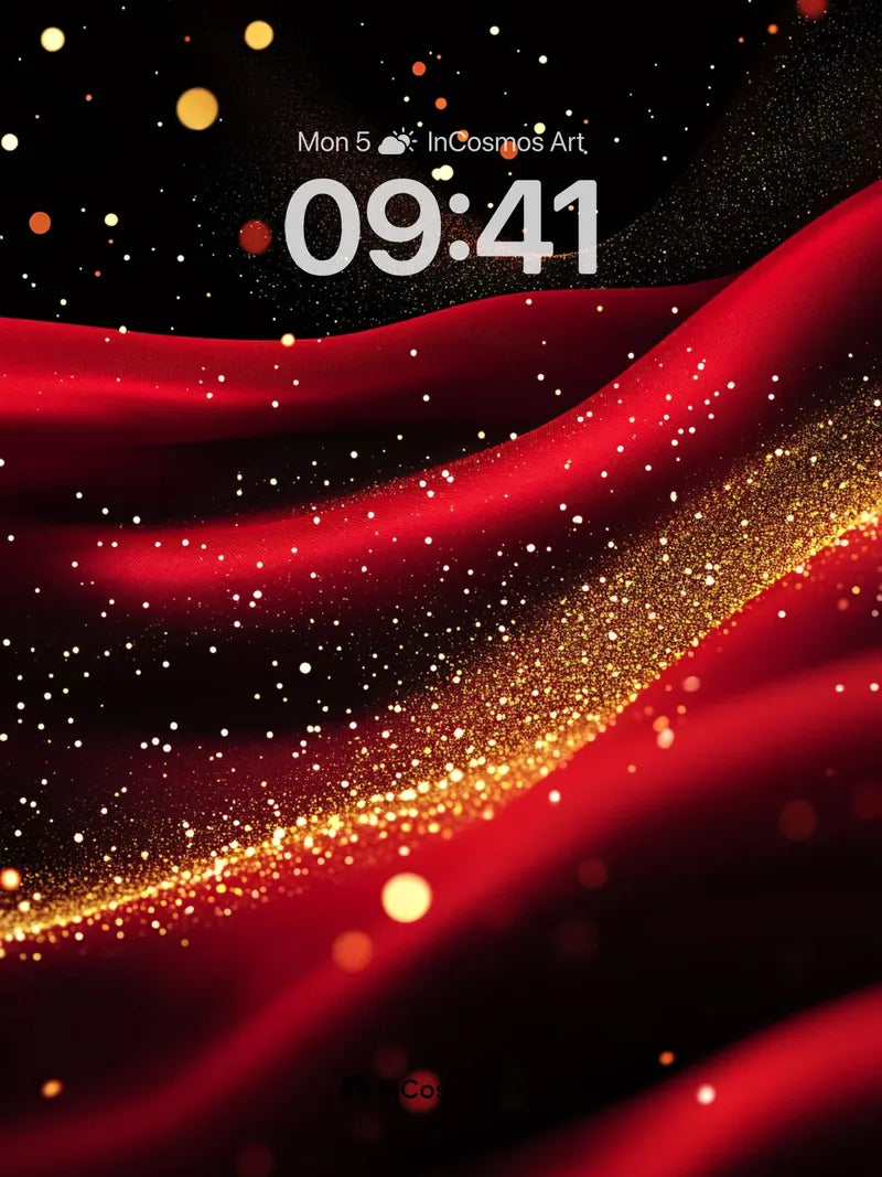 Luminous Velvet Wallpaper with Stardust Trails