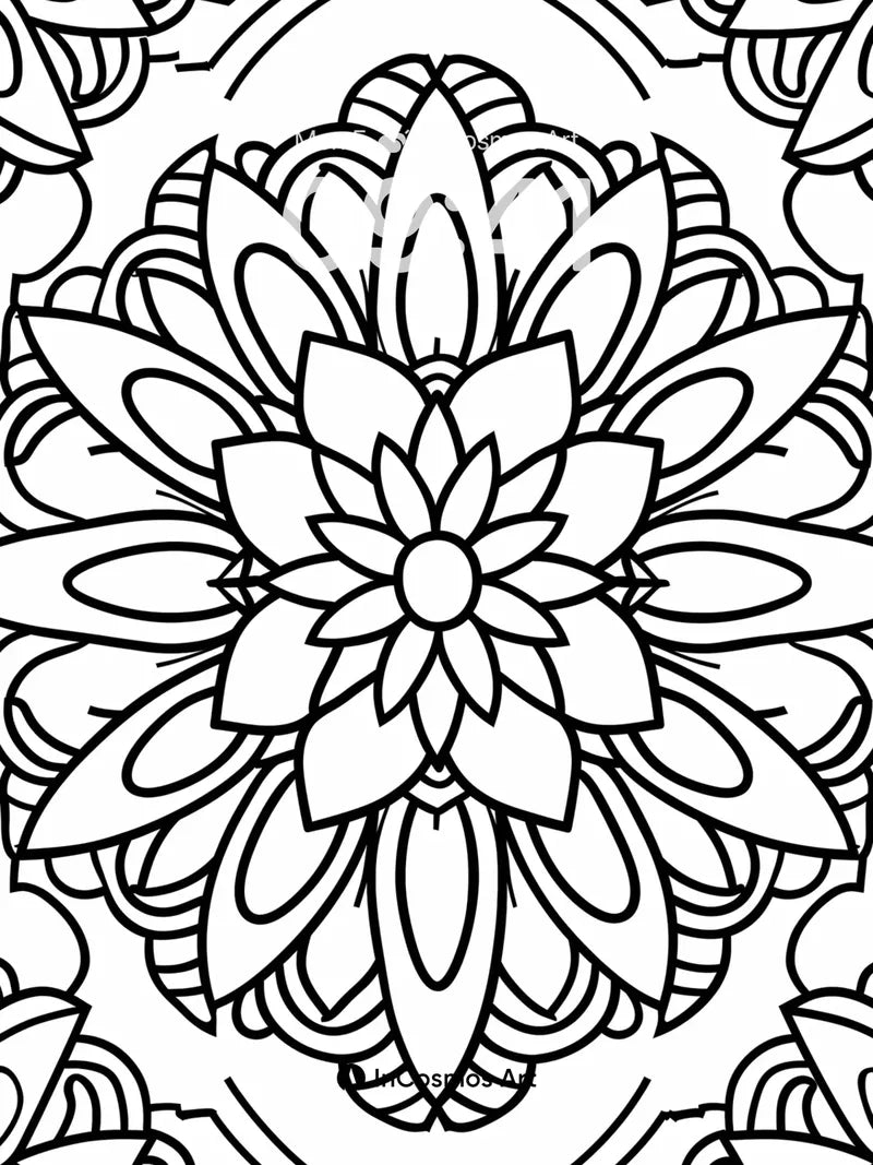 Serene Mandala Wallpaper with Hidden Petals wallpaper for iPhone, iPad & Mac