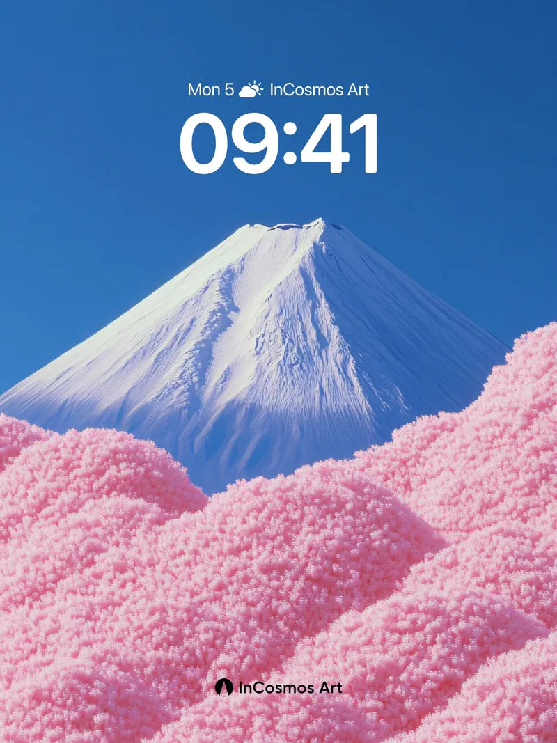 Serenity Peak Wallpaper with Cotton Clouds wallpaper for iPhone, iPad & Mac