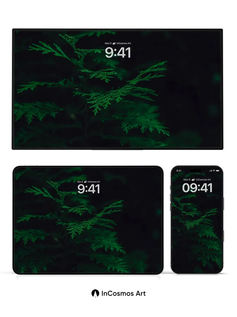 Midnight Fern Wallpaper with Whispering Shadows