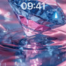 Liquid Crystal Wallpaper with Floating Diamond wallpaper for iPhone, iPad & Mac