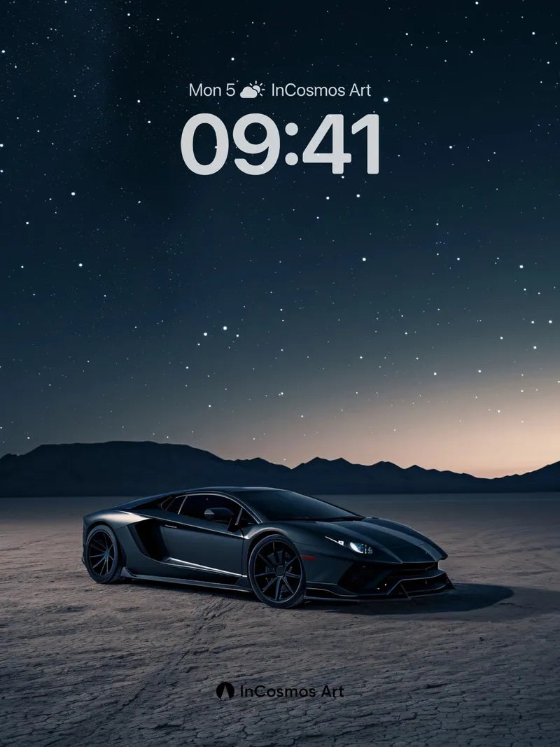 Silent Velocity Wallpaper with Starlit Horizon