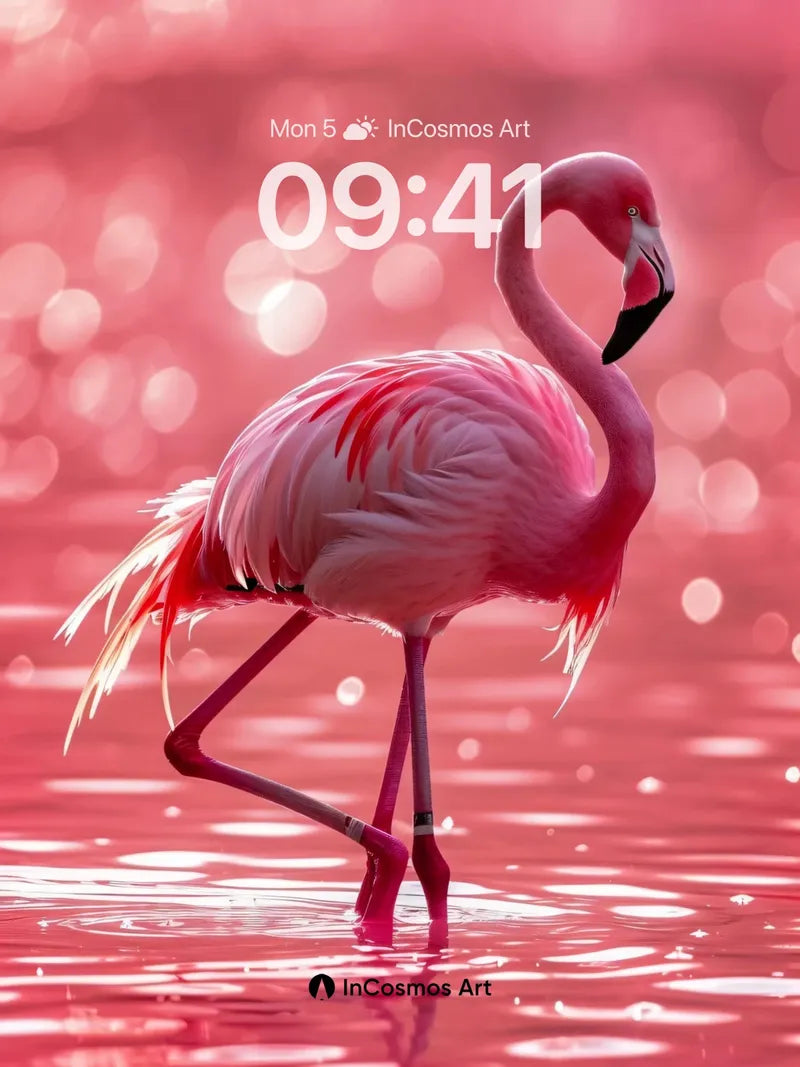 Crimson Mirage Wallpaper with Feathered Grace